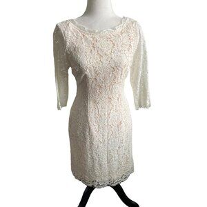 SOIEBLEU White Lace Cocktail Dress US L